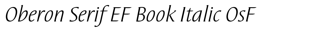 Oberon Serif EF Book Italic OsF image